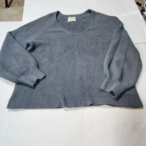 Abercrombie & Fitch Sweater Womens XL Shirt  Blue Longsleeve Soft AF Collection - Picture 7 of 12